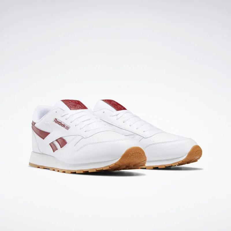 Reebok Classic Leather Vegan Schoenen Cloud White / Red Ember / Reebok Rubber Gum-08