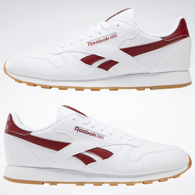 Reebok Classic Leather Vegan Schoenen Cloud White / Red Ember / Reebok Rubber Gum-08