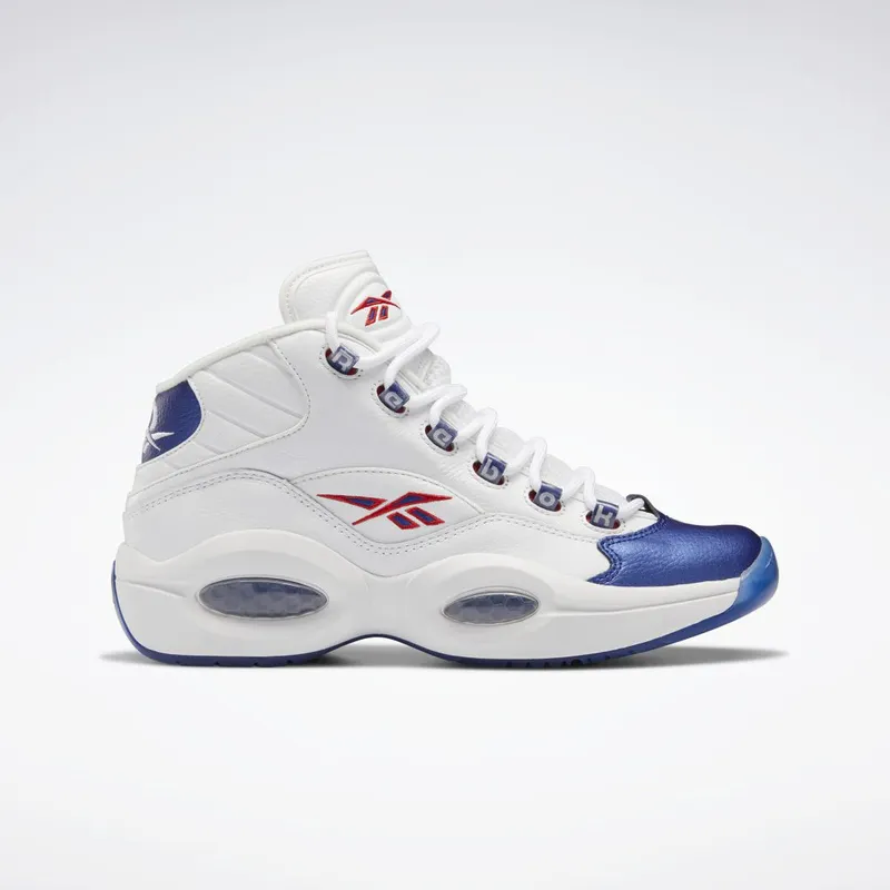 Reebok Question Mid Schoenen Cloud White / Classic Cobalt / Clear