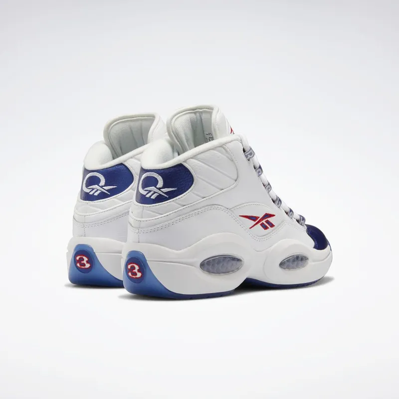 Reebok Question Mid Schoenen Cloud White / Classic Cobalt / Clear