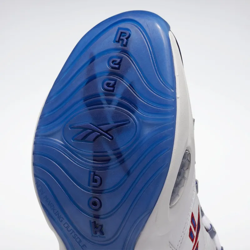 Reebok Question Mid Schoenen Cloud White / Classic Cobalt / Clear
