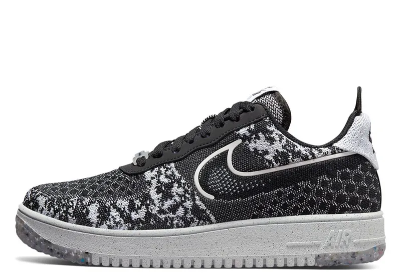 Nike Air Force 1 Crater Flyknit Black Pure Platinum (DM0590-001)