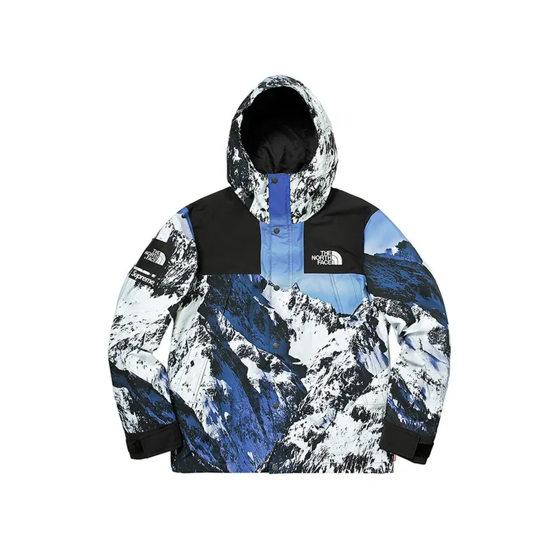 Supreme x The North Face Mountain TNF Parka Blue White (FW17) (TNF-MTN-FW17)