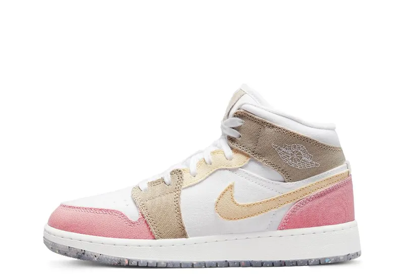 Air Jordan 1 Mid GS Pink Tan (DJ0338-100)