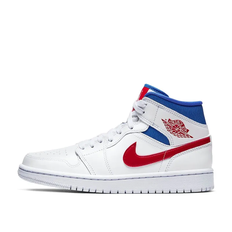 Air Jordan 1 Mid WMNS White Red Royal (BQ6472-164)