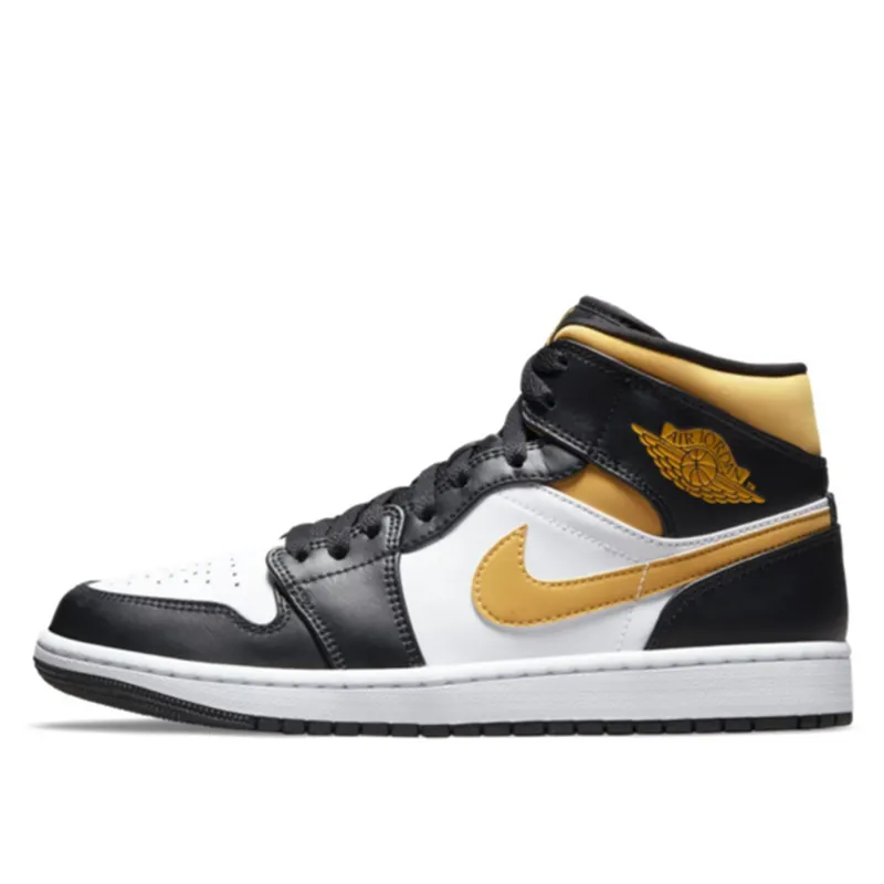 Air Jordan 1 Mid White Pollen Black (554724-177)