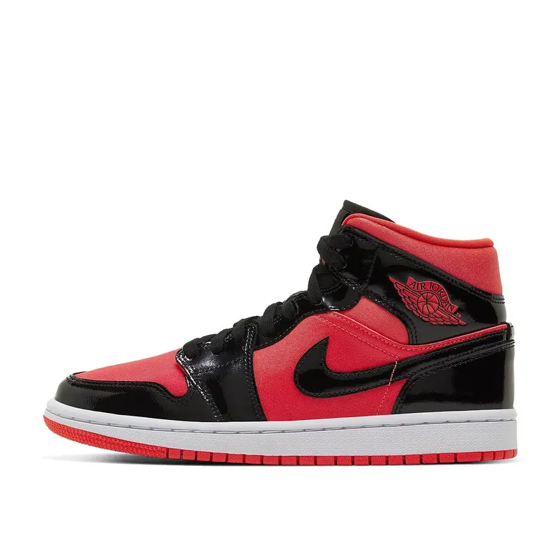 Air Jordan 1 WMNS Mid Hot Punch Black (BQ6472-600)