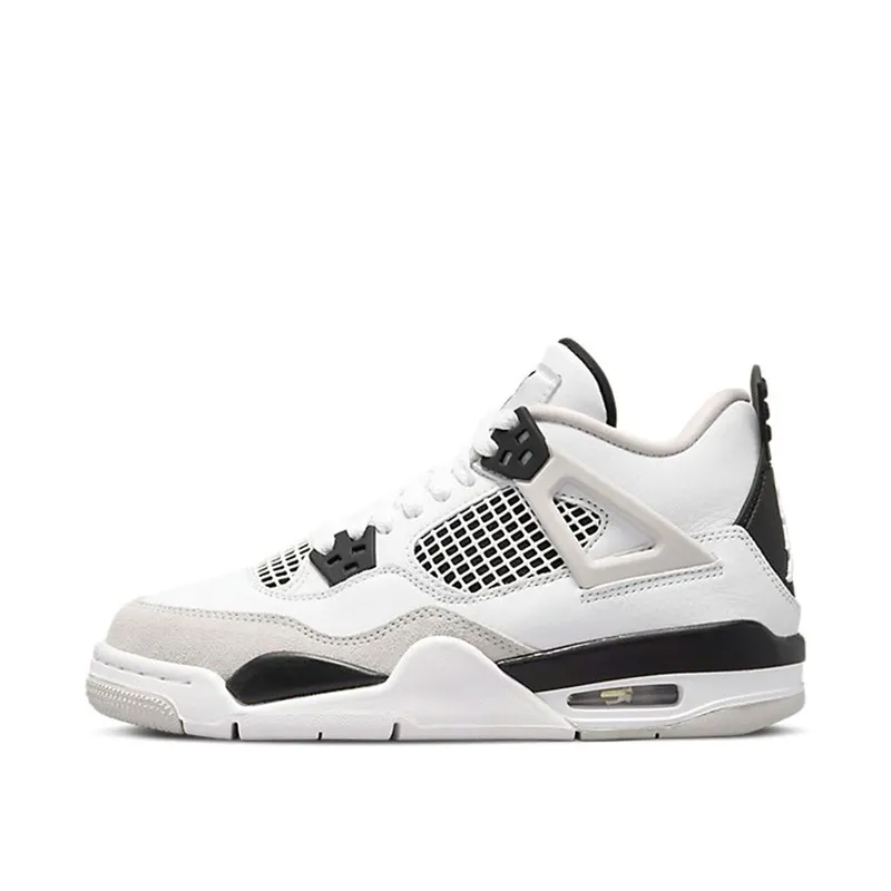 Air Jordan 4 Retro Military Black (GS) (408452-111)