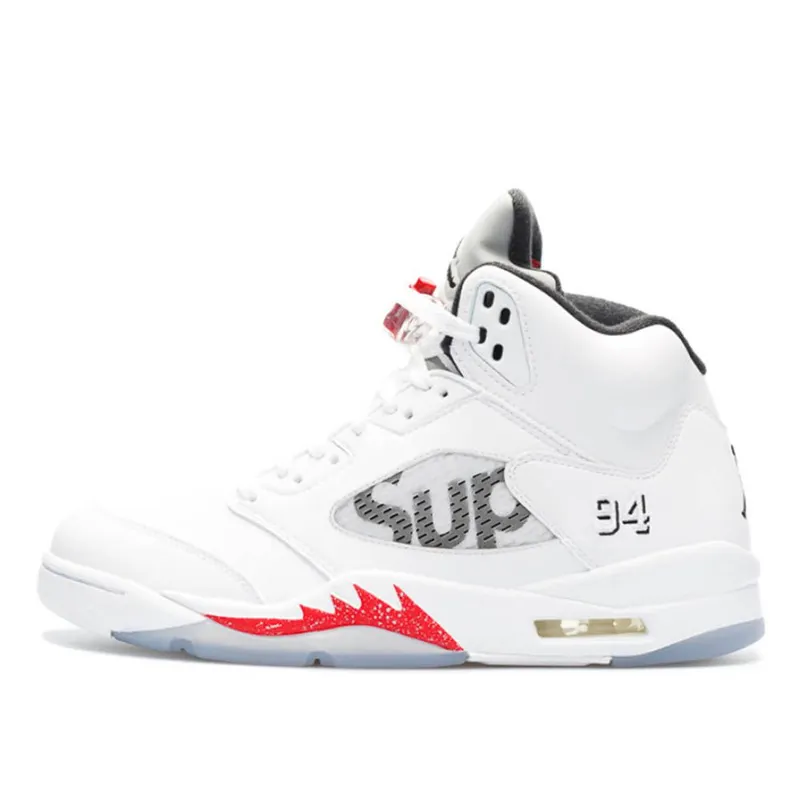 Air Jordan 5 x Supreme Retro White (824371-101)