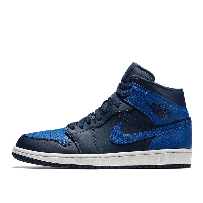 Air Jordan Nike AJ I 1 Mid Obsidian Game Royal (554724 412)