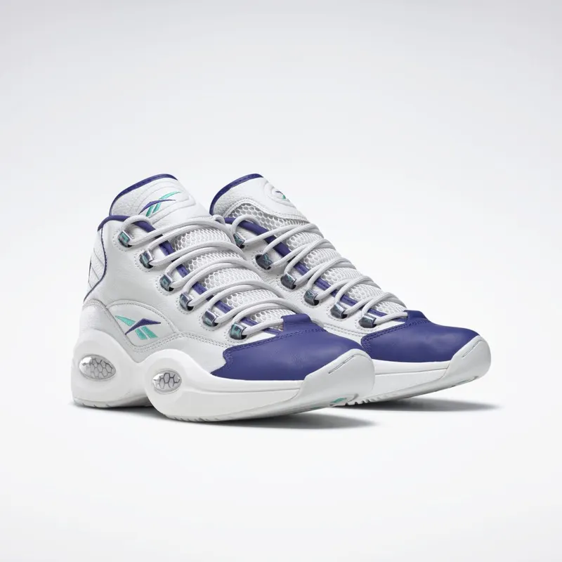 Reebok Question Mid Schoenen Cold Grey / Bold Purple / Classic Teal