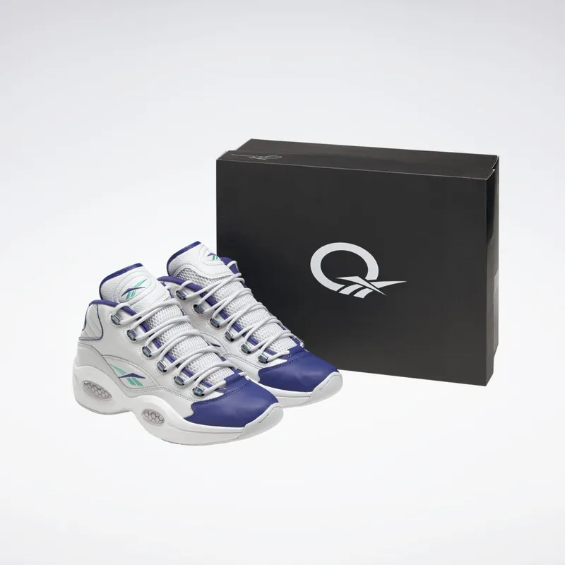Reebok Question Mid Schoenen Cold Grey / Bold Purple / Classic Teal
