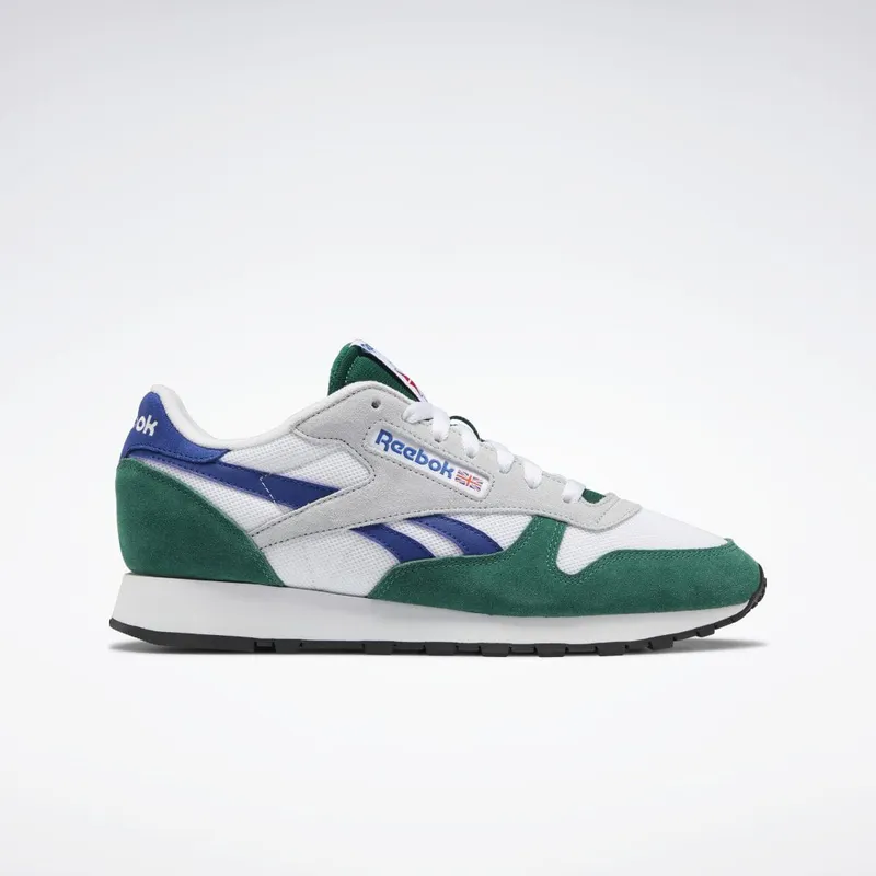 Reebok Classic Leather Make It Yours Schoenen Dark Green / Cloud White / Classic Cobalt