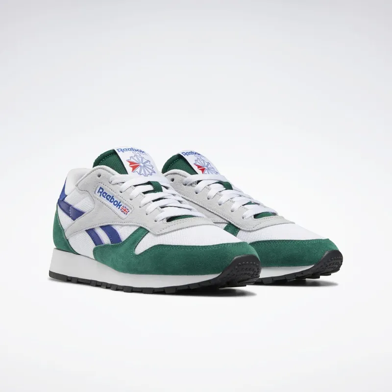 Reebok Classic Leather Make It Yours Schoenen Dark Green / Cloud White / Classic Cobalt