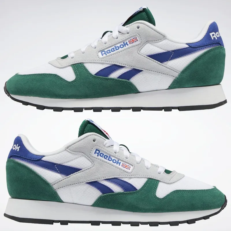 Reebok Classic Leather Make It Yours Schoenen Dark Green / Cloud White / Classic Cobalt