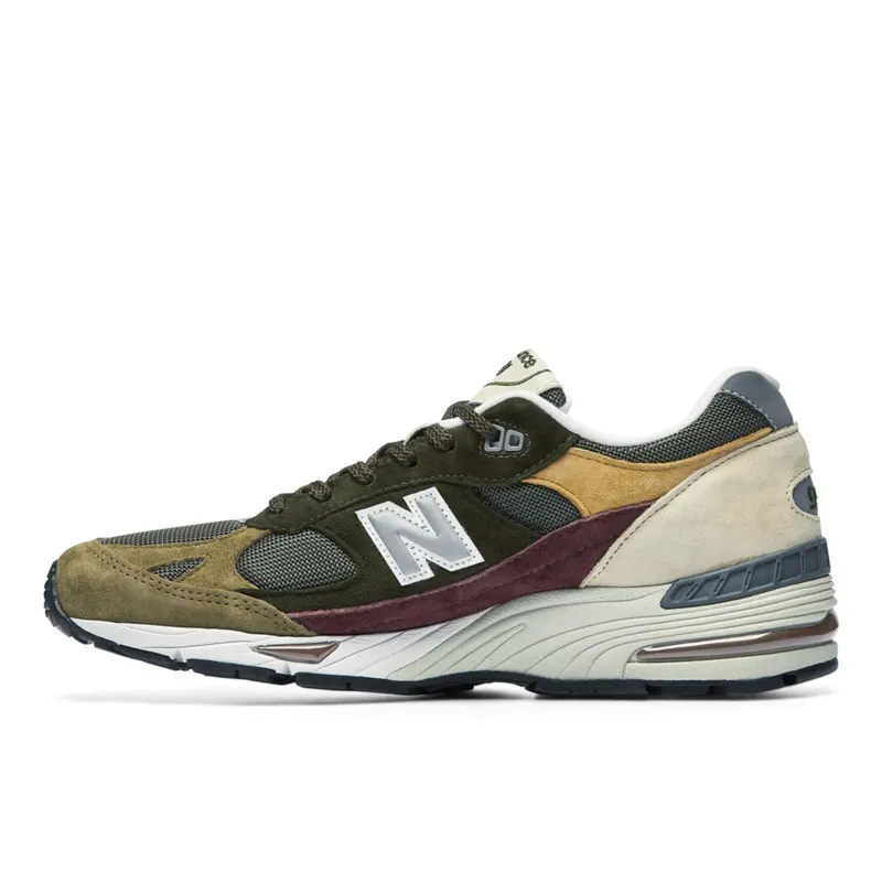 New Balance 991 Olive Burgundy Brown Desaturated (M991GYB)
