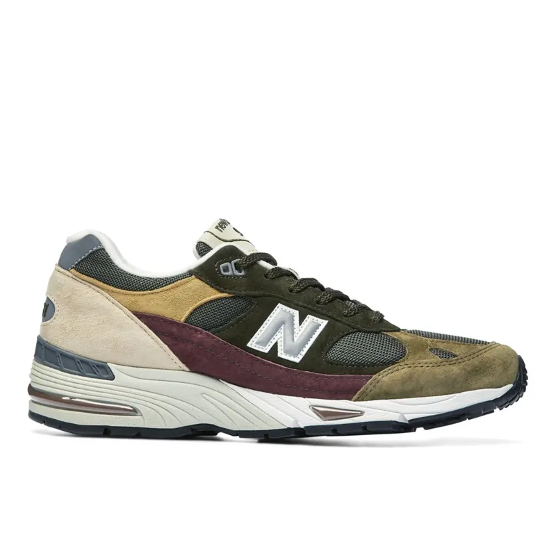 New Balance 991 Olive Burgundy Brown Desaturated (M991GYB)