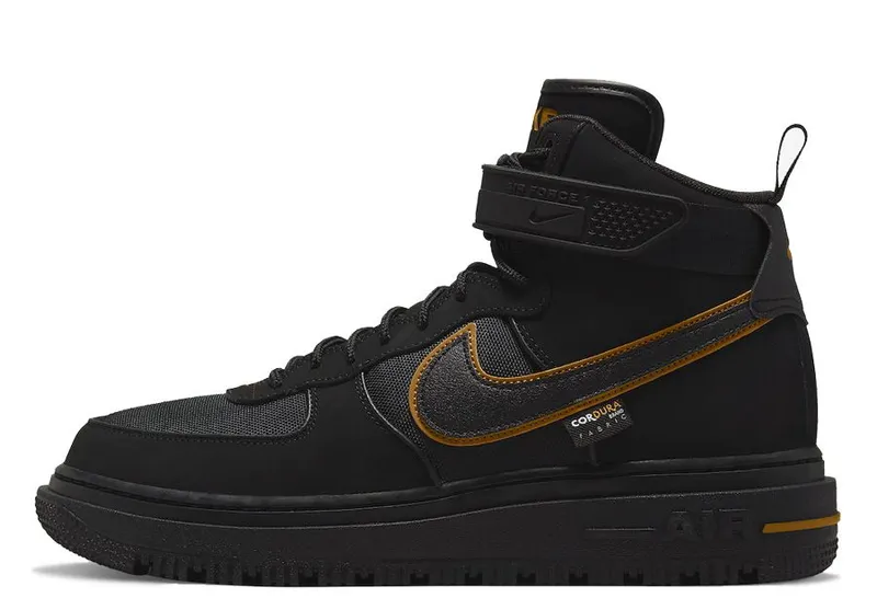 Nike Air Force 1 Boot Cordura Black Gold (DO6702-001)