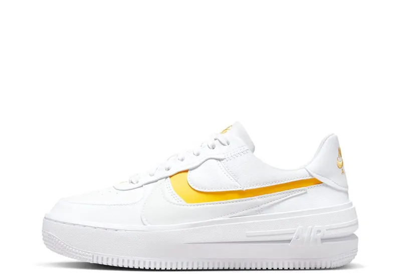 Nike Air Force 1 Low WMNS PLT.AF.ORM White Yellow (DJ9946-102)
