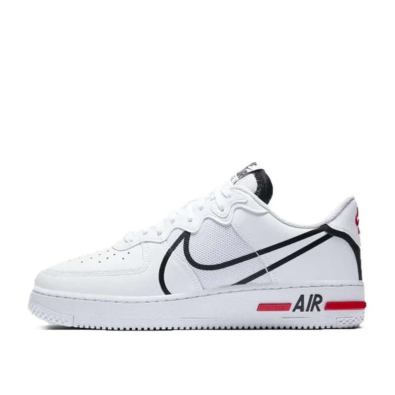 Nike Air Force 1 React White Black Red (CD4366-100)