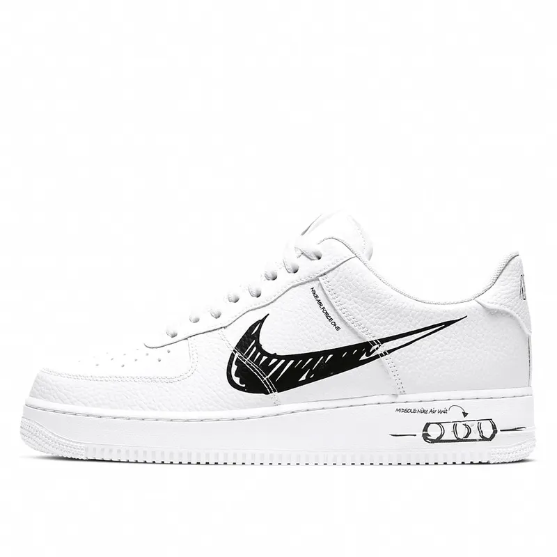 Nike Air Force Low Sketch White Black (CW7581-101)
