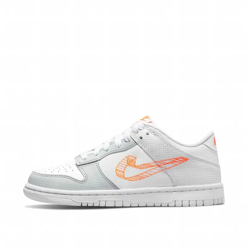 Nike Dunk Low SE Sketch Swoosh Orange (GS) (DR0171-100)