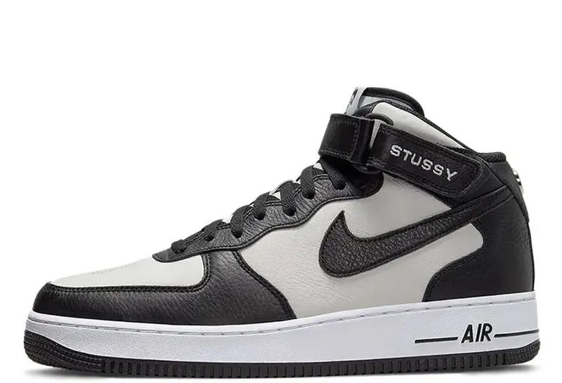 Nike x Stussy Air Force 1 Mid Black White (DJ7840-002)