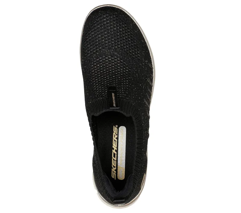 Skechers Glide-Step Flex – Sweet Love – Zwart / Goud (104306-BKGD)