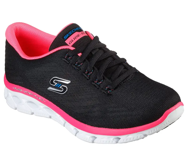 Skechers Glide-Step Flex – Sheer Virtue – Zwart / Heet Roze (104309-BKHP)