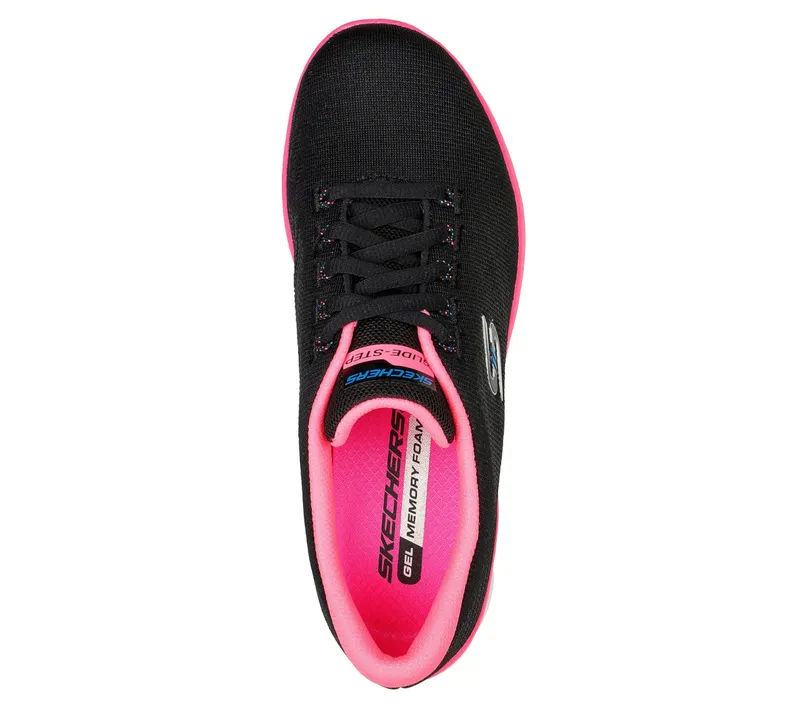 Skechers Glide-Step Flex – Sheer Virtue – Zwart / Heet Roze (104309-BKHP)