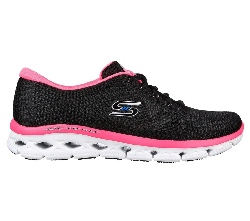 Skechers Glide-Step Flex – Sheer Virtue – Zwart / Heet Roze (104309-BKHP)