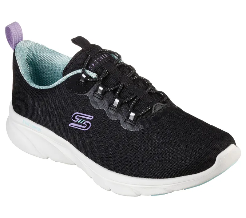 Skechers Relaxed Fit: D’Lux Comfort – Easy Street – Zwart / Wit (104340-BKW)