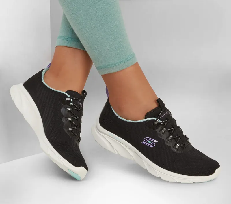Skechers Relaxed Fit: D’Lux Comfort – Easy Street – Zwart / Wit (104340-BKW)