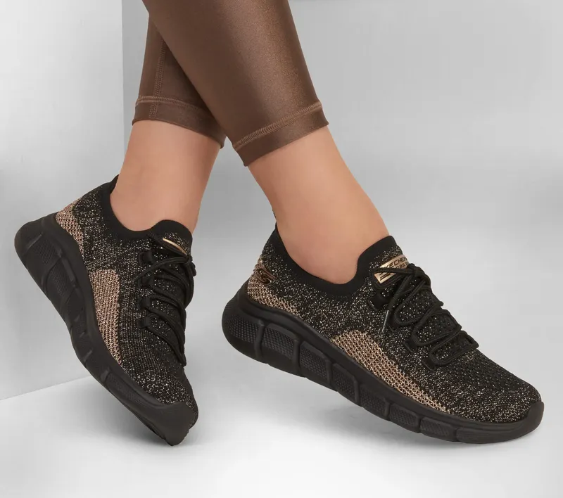 Skechers BOBS Sport B Flex – Fall Sparks – Zwart / Goud (117113-BKGD)