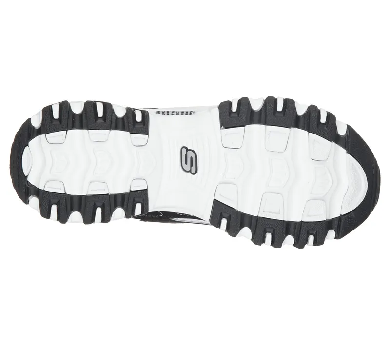 Skechers D’Lites – Biggest Fan – Zwart / Wit (11930-BKW)