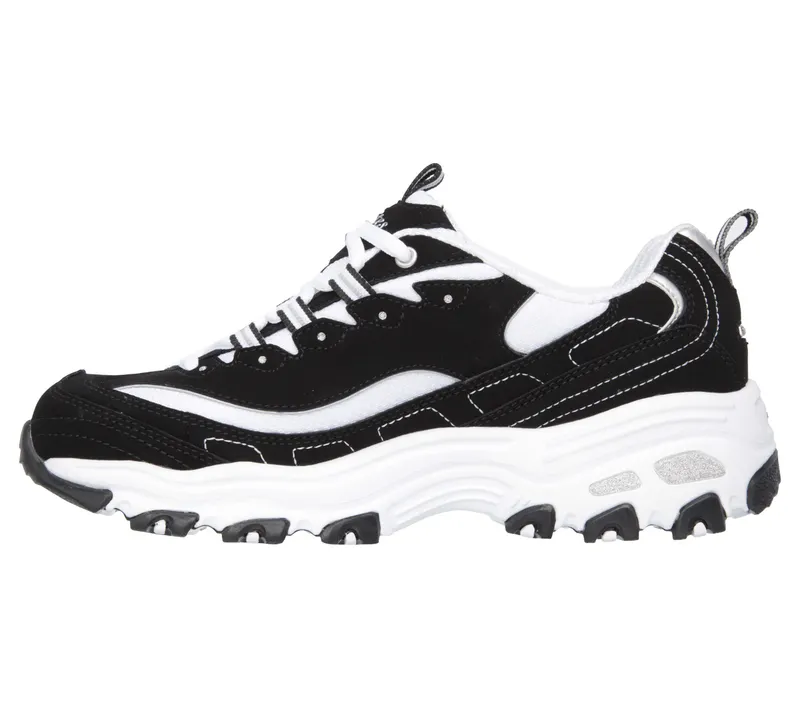 Skechers D’Lites – Biggest Fan – Zwart / Wit (11930-BKW)