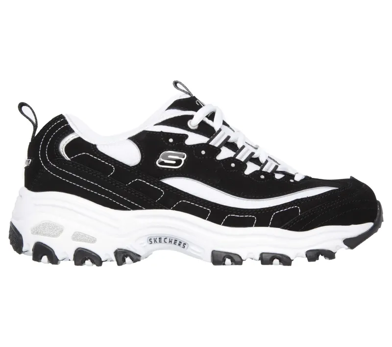Skechers D’Lites – Biggest Fan – Zwart / Wit (11930-BKW)