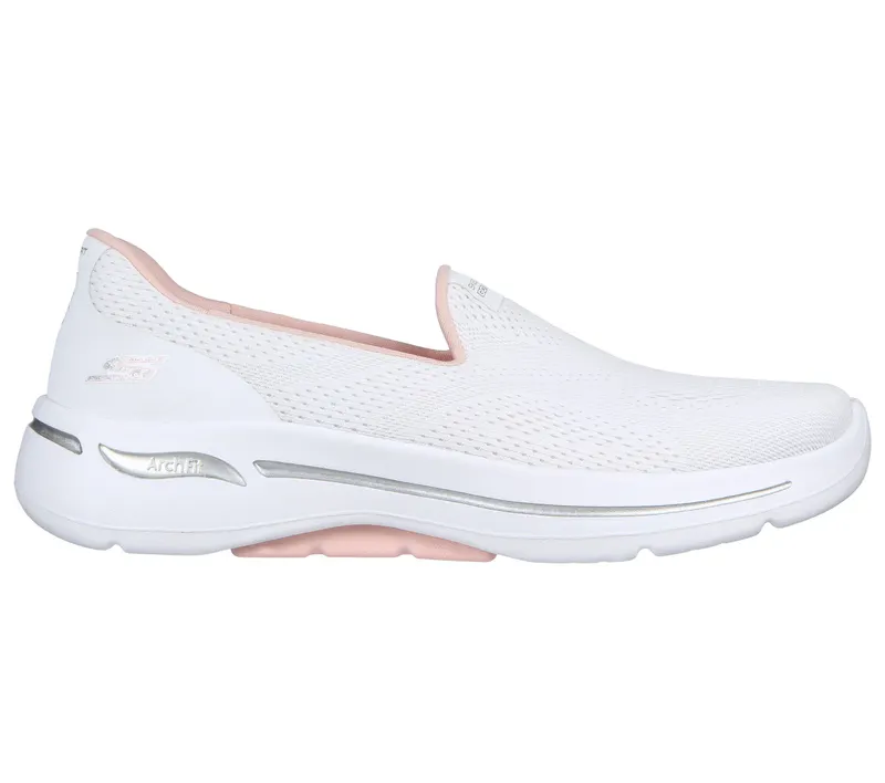 Skechers GO WALK Arch Fit – Imagined – Wit / Licht Roze (124483-WLPK)