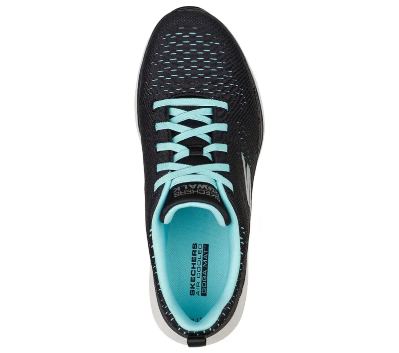 Skechers GO WALK 6 – Adora – Zwart / Aqua (124524-BKAQ)