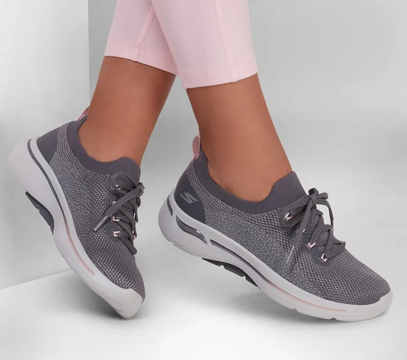 Skechers GO WALK Arch Fit – Clancy – Grijs / Roze (124863-GYPK)