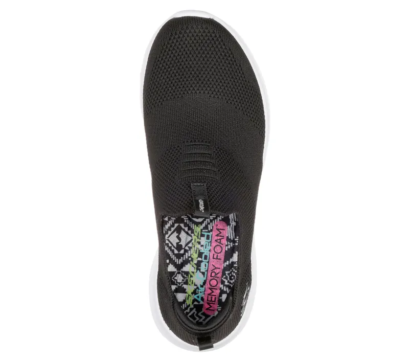 Skechers Ultra Flex – First Take – Zwart / Wit (12837-BKW)