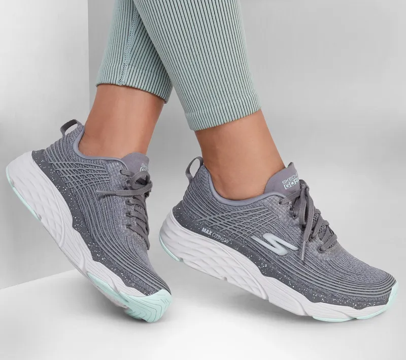 Skechers Max Cushioning Elite – Your Planet – Grijs / Aqua (128535-GYAQ)