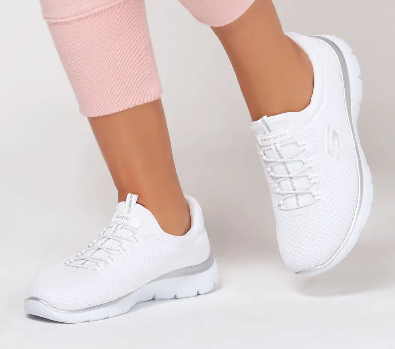 Skechers Summits – Wit / Zilver (12980-WSL)