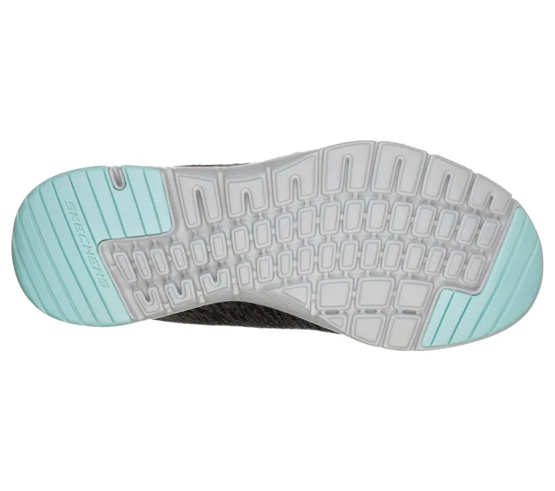 Skechers Flex Appeal 3.0 – Houtskool / Licht Blauw (13062-CCLB)