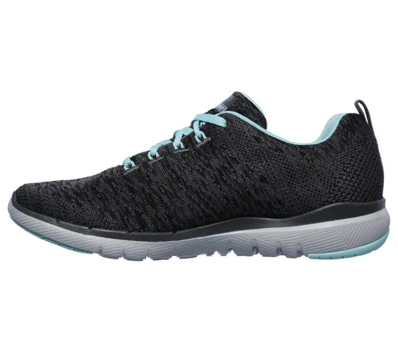 Skechers Flex Appeal 3.0 – Houtskool / Licht Blauw (13062-CCLB)
