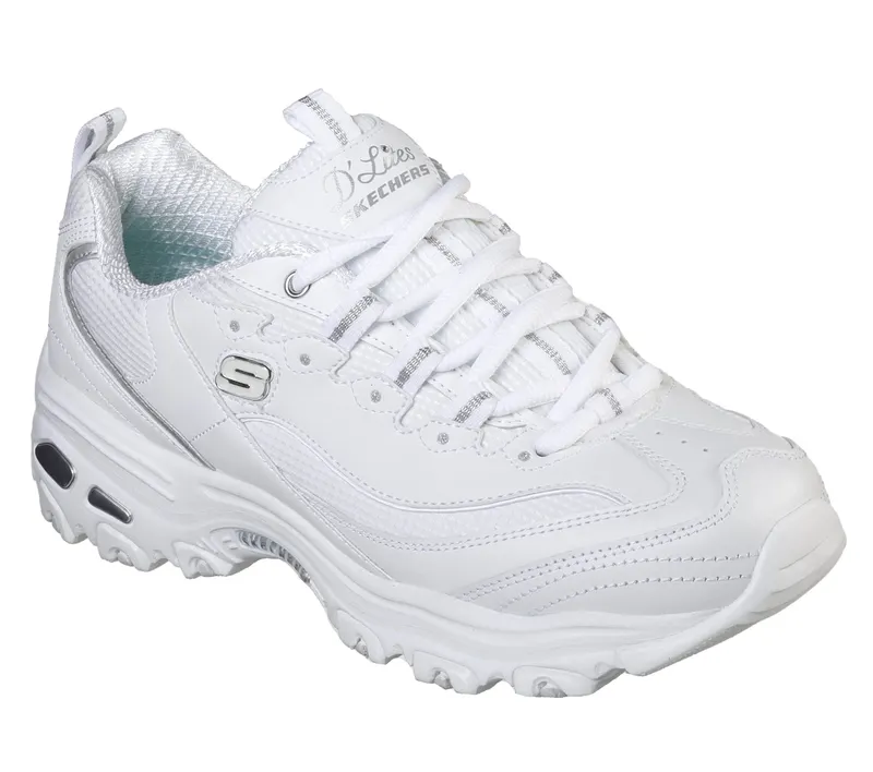 Skechers D’Lites – Endless Dream – Wit / Zilver (13151-WSL)