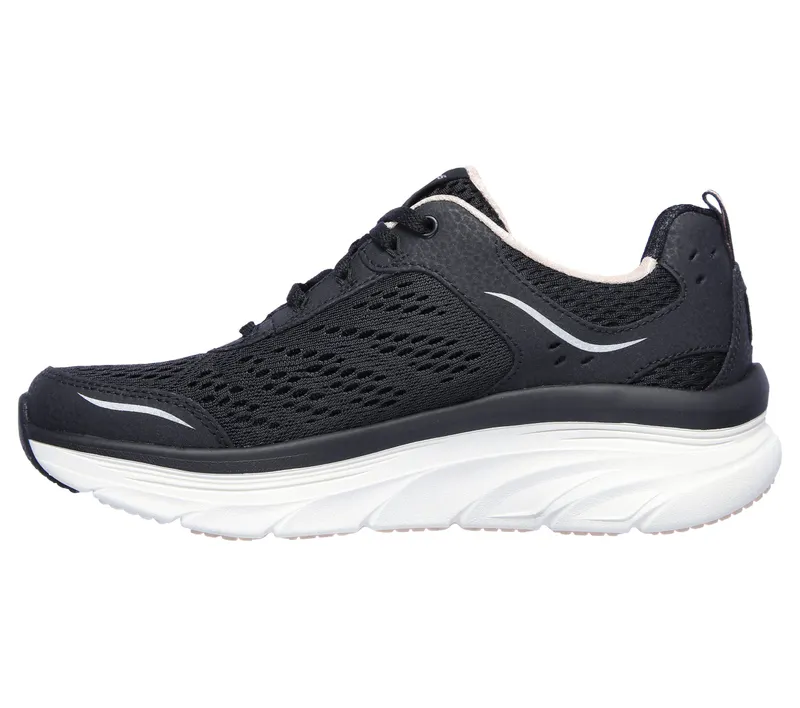 Skechers Relaxed Fit: D’Lux Walker – Infinite Motion – Zwart / Roze (149023-BKPK)