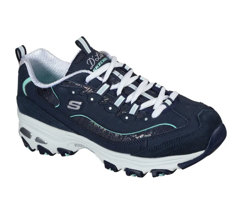 Skechers D’Lites – Sparkling Rain – Marine / Aqua (149060-NVAQ)