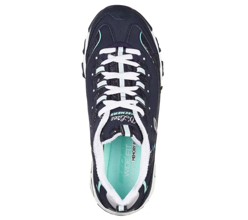 Skechers D’Lites – Sparkling Rain – Marine / Aqua (149060-NVAQ)