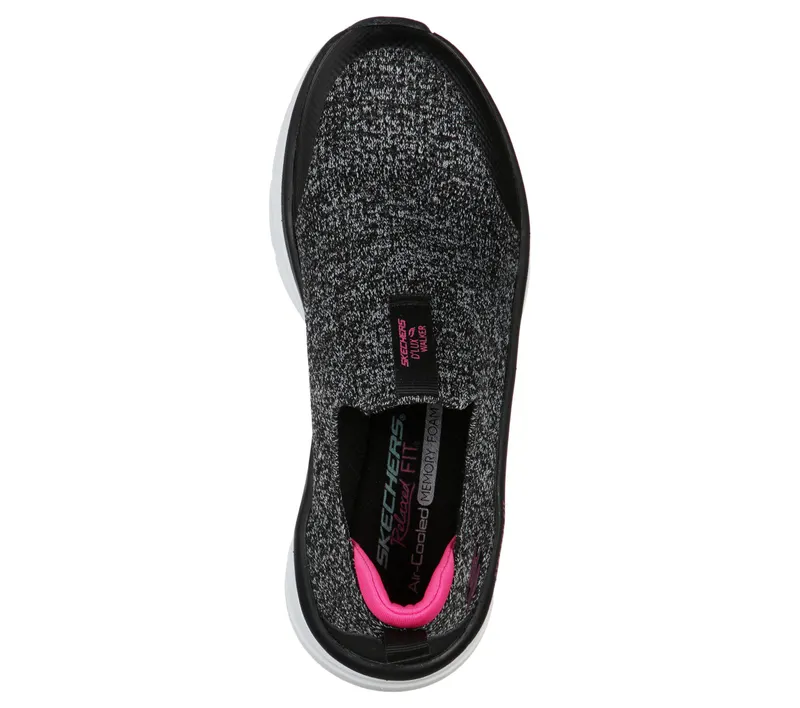 Skechers Relaxed Fit: D’Lux Walker – Quick Upgrade – Zwart / Roze (149128-BKPK)